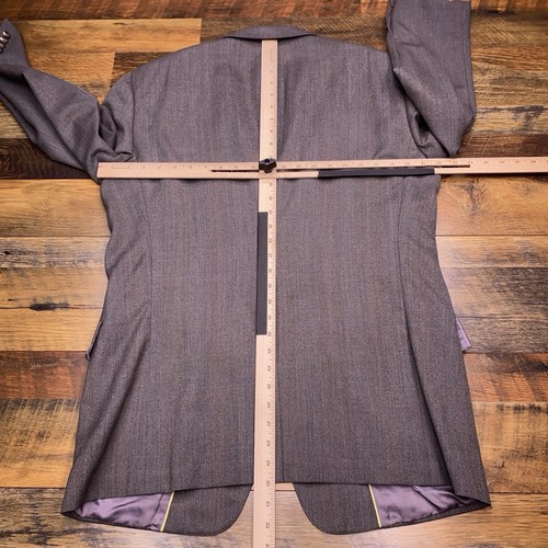 Vintage Austin Reed Suit 44R Gray Pants 35x29 2 Piece Wool - Picture 14 of 24