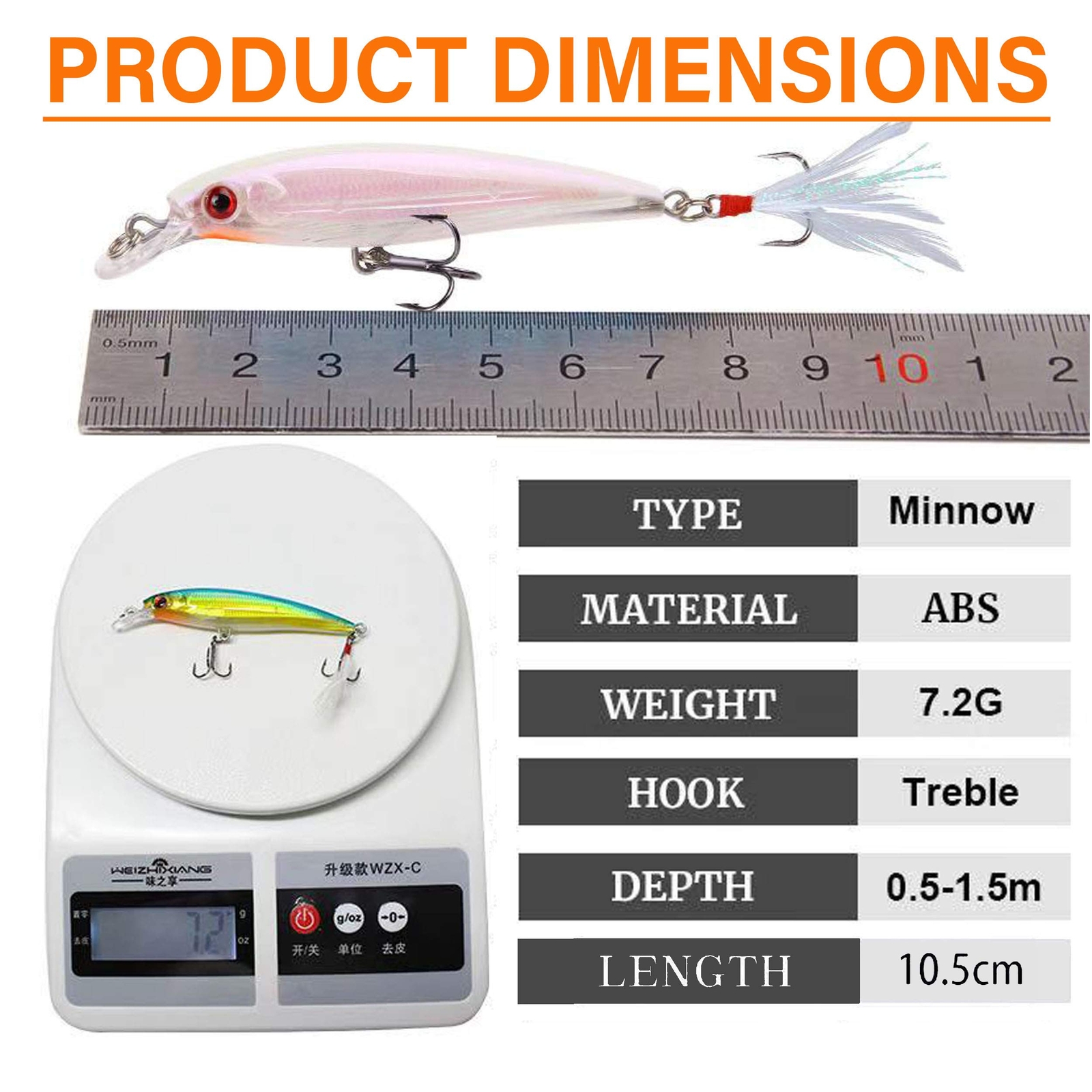 10 Crankbait Fishing Lures Swimbaits Topwater Lures for Fresh and Saltwater - Image 7