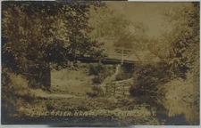 Early 1900's RPPC -  Real Photo Postcard, Flint Creek Bridge, Flint, NY