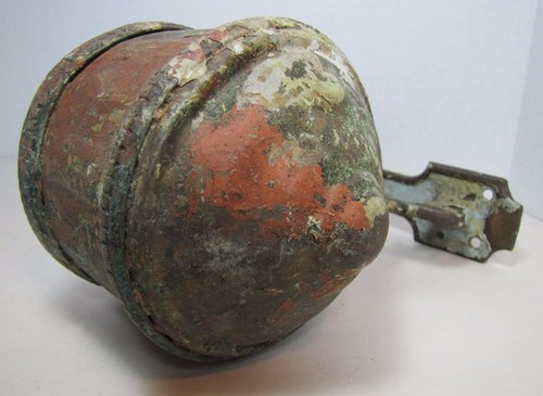 Antike Öllampe Wandhalterung frühe Bronze verziert RR Eisenbahn Hotel Leuchte - Bild 7 von 12