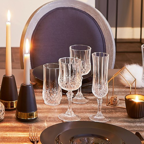 Eclat Cristal d'Arque Longchamp Cognac Wine Tumbler Champagne Crystal Glasses - Picture 7 of 71