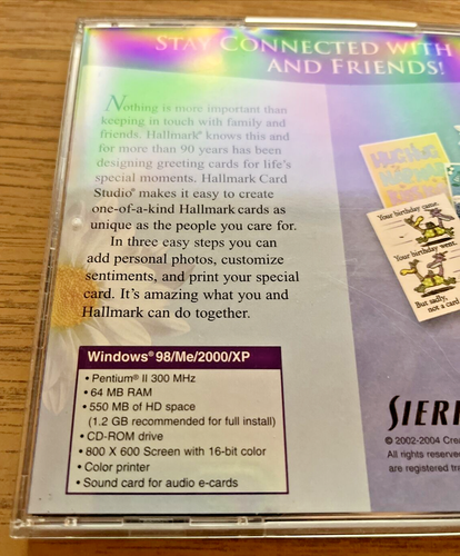 Hallmark Card Studio 2005 Standard (2 CDs & Manual) Computer SW Win98/Me/2000/XP - Picture 3 of 9
