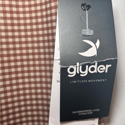 NWT Glyder Women's Sultry 7/8 Almond Linen Gingham Leggings- Size Small - Picture 5 of 10