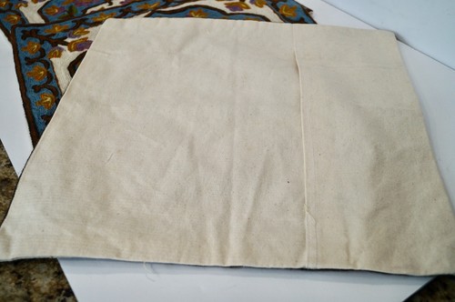 Handwoven Khasmiri Wool 15" Floral Throw Pillow Case Cover Cotton Backing - Picture 3 of 7