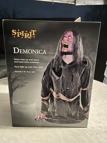 Spirit Halloween 3.2 Ft Demonica Animatronic Halloween Prop - Picture 1 of 12