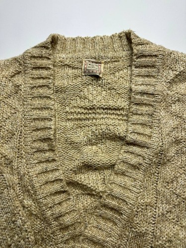 VALENTINO Jeans Collection Beige Wool Knit Lagenlook Cardigan Sweater Size XL - Picture 6 of 21
