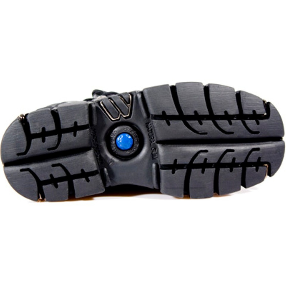 New Rock 272-S1 Stiefel Schwarz Metallisch Gothic Kniehoch Zip