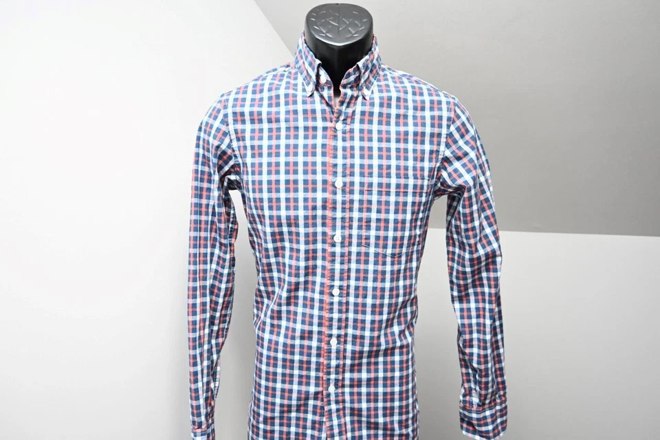 J Crew Flex Oxford Slim Fit Dress Shirt Plaid Button Up Mens XS XSMALL - Image 2 of 4