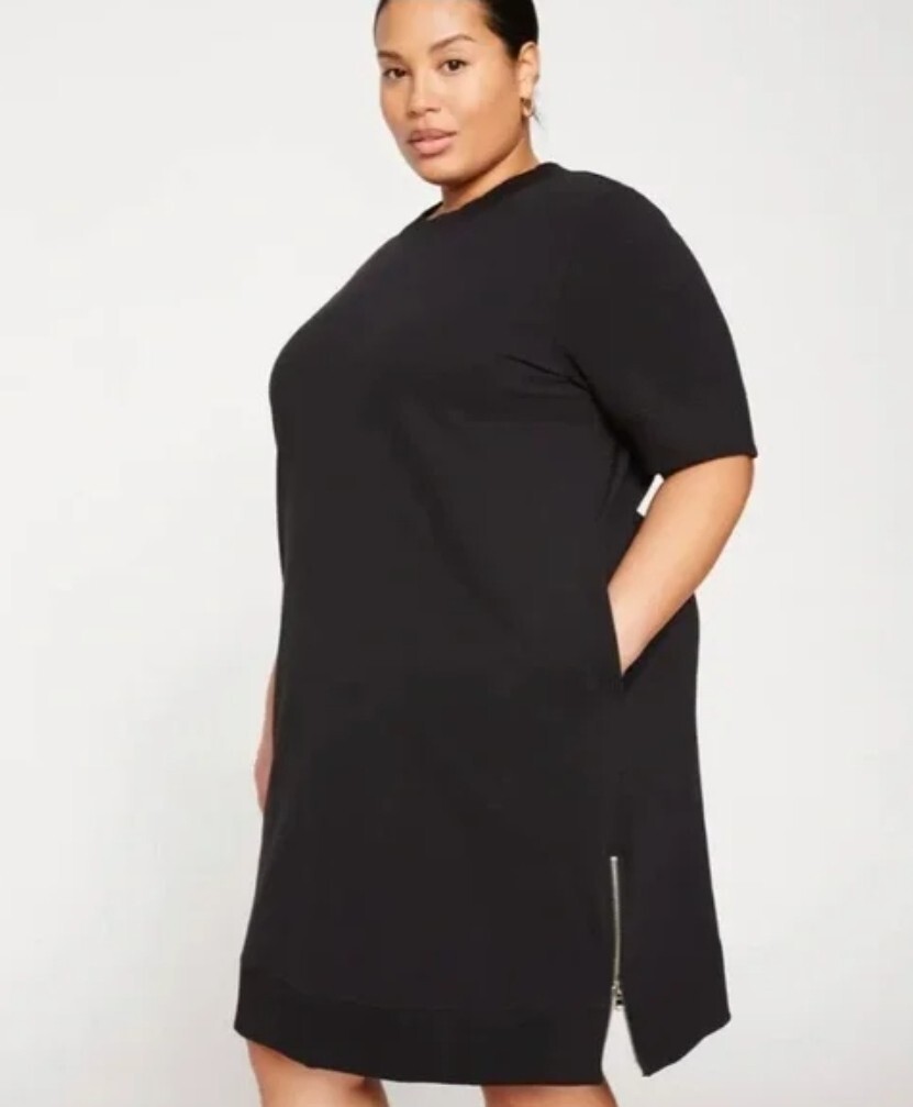 UNIVERSAL STANDARD Grace Short Sleeve Sweatshirt Dress S (14/16