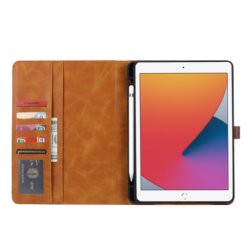 For Apple iPad Shockproof Leather Stand Card Slots Case Cover With Pencil Holder - Picture 17 of 33