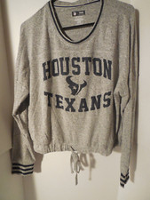 New Houston Texans Ladies Grey Soft Feel Tie Sweater Warm Light Medium NFL Shop