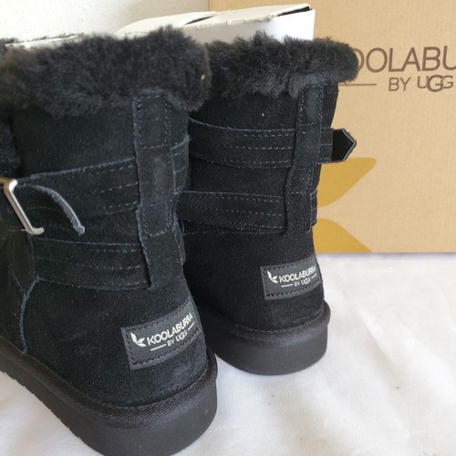 NEW WOMENS SIZE 8 BLACK KOOLABURRA BY UGG DELENE MINI SUEDE ANKLE BOOTS 1121503 - Picture 7 of 8