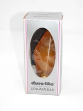 Duro Lite Flamescent Amber Light Bulb • Vintage Flame 40W Coach Post Sconce NOS