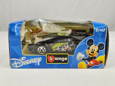 Disney Mickey Mouse Burago 1/43 Die Cast Car Lamborghini Countach 5000 Black