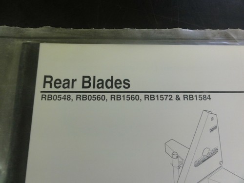 Land Pride RB0548 RB0560 RB1560 RB1572 RB1584 Rear Blades Operator's Manual '10 - Picture 2 of 4