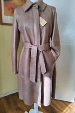 Luxurious Shearling Sheepskin Reversible Beige Coat Size 10 By Marc Cain £1450
