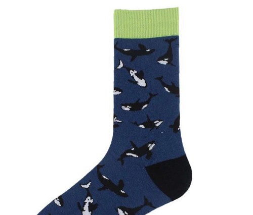 Killer Whale SOCKS. Unisex. One Size. Funny, Novelty, Comfy Socks - Picture 3 of 3