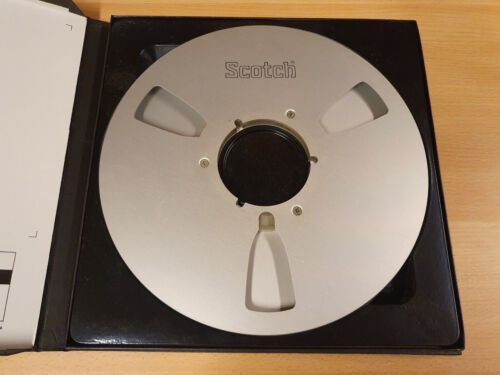 EMPTY 10" (26,50 CM) METAL REEL SCOTCH IN ORIGINAL BOX #650 - Imagen 2 de 3