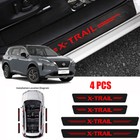 4pcs For Nissan X-TRAIL Accessories Car Door Sill Protector Step Stickers Red