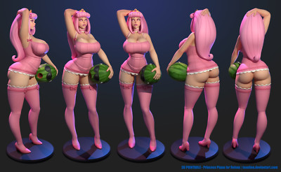 Princess Pippa, Prinzessin, 3D Druck, Fan Art, sexy Pin-Up Figur, UNBEMALT