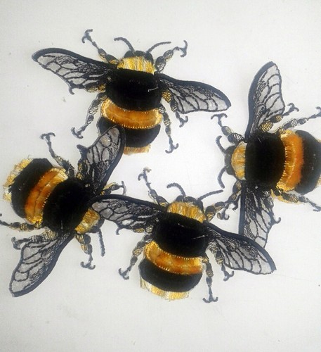 Bumblebee Velvet Handmade Handmade Embroidered Patch - Picture 7 of 7