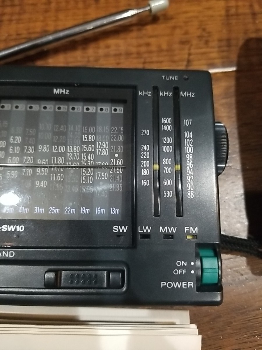 Sony ICF-SW10 FM Stereo/SW 1-9/MW/LW 12 Band Receiver w/ AN-71