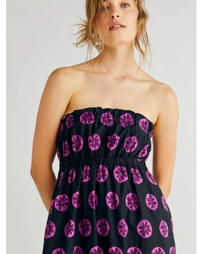 Free People Leanna Women Tube Maxi Dress In Black Size XS Sleeveless RRP:108$! - Picture 2 of 3