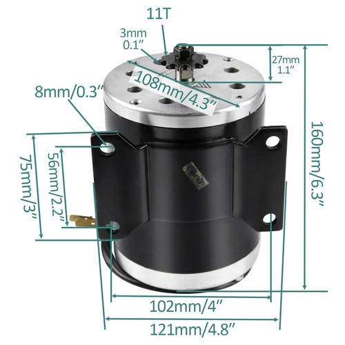 Electric Brush/Brushless Motor For Go Kart E-Bike Scooter Quad Dirt Bike Buggy - Picture 10 of 19
