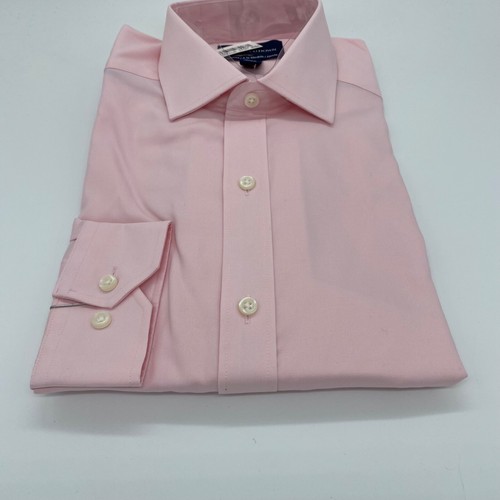 Camicia elegante uomo con bottoni manica lunga e bottoni rosa tinta unita taglia 16 36 - Foto 3 di 5
