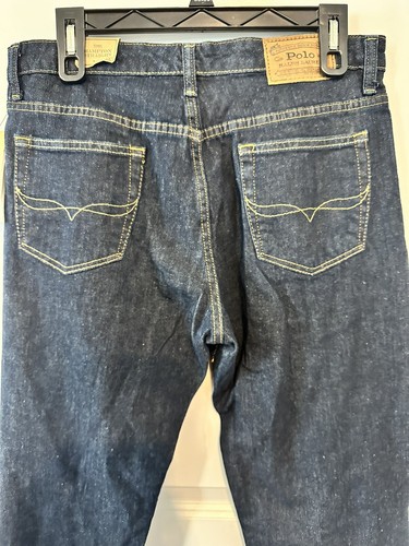 Polo Ralph Lauren Jeans The Hampton Straight Youth Boys Size XL 20 Dark Wash - Picture 4 of 11
