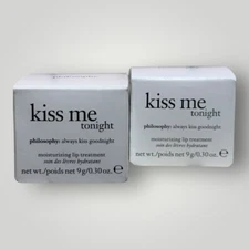 (2) Philosophy Kiss Me Tonight Moisturizing Lip Treatment Balm- 0.30 oz/ 9g