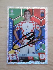 Luka Sucic autograph signed TC Topps Euro 2024 "Croatia"