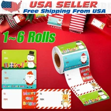 500pcs/roll Christmas Tags Christmas Santa Claus Stickers Self Adhesive Tags New