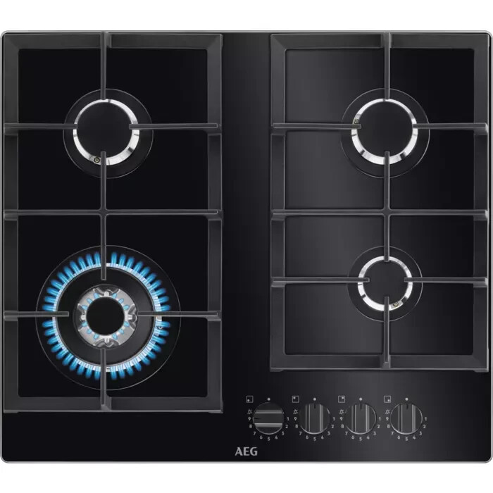 AEG HKB64420NB 60cm 6000 GAS on Glass HOB Black NEW