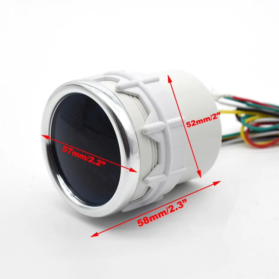 Medidor de temperatura del agua universal de 52 mm con sensor medidor automático para automóvil diales mecánicos LED Foto 3 de 4