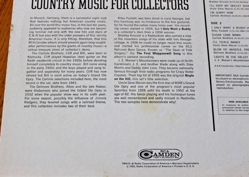 RCA Camden Maple on The Hill & Other Country Artist 1965 - Imagen 9 de 11