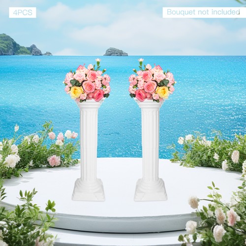 Columnas Triunfantes Clásicas 4 Pilares Romanos Blancos Duradero Boda Soporte Decorativo - Imagen 11 de 15