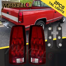 Pair Smoke Tail Lights For 1988 1989-1999 Chevrolet K1500 Blazer GMC C1500 Yukon