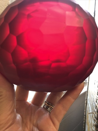 murano wave vanita faceted red vase red - Picture 8 of 11