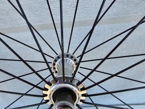 20 X 1-3/8 Front BMX Wheel Redline Hub Sun ICI Polished Rim Tioga Power Block - Picture 8 of 18