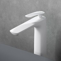 Armatur Mischbatterie Chrom Weiß Wasserhahn Waschtischarmatur Einhebelmischer