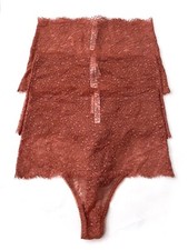 Victoria's Secret Floral Lace Lot of 3 High Waist Thong Panty Panties Medium