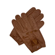 Men's Full Finger Driving Gloves, Riding Gloves, Made With Genuine Leather