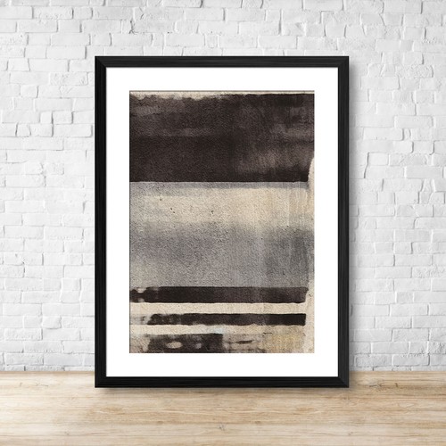 Moderner neutraler abstrakter Wandkunstdruck mit gerader Kante Bild 1 oder 3er Set - Bild 7 von 11
