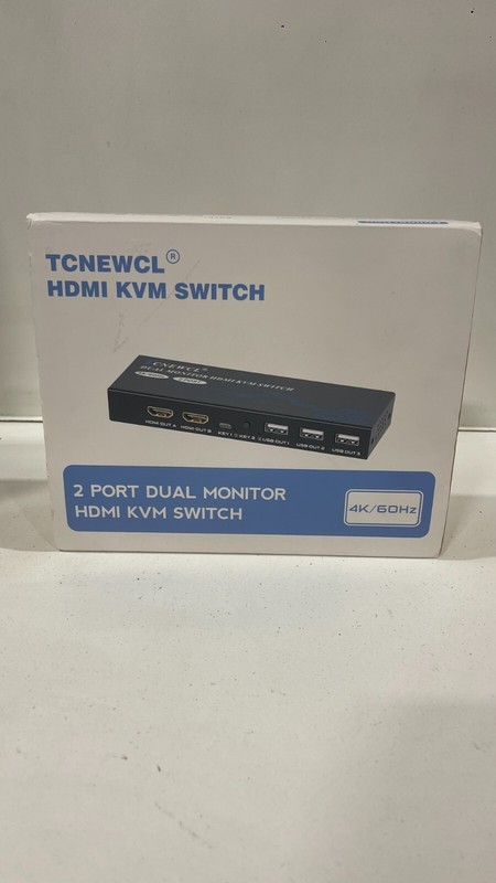TCNEWCL HDMI 2 Port Dual Monitor KVM Switch (KS922)