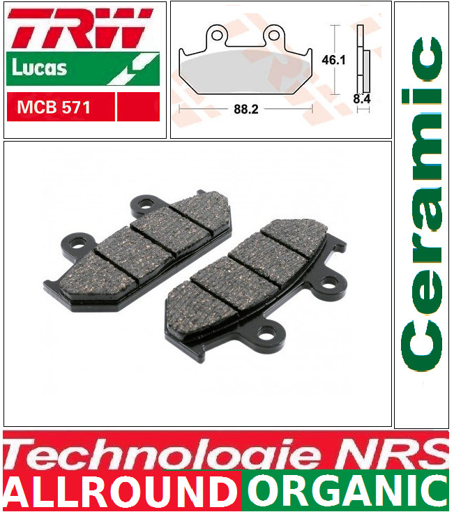 Plaquettes frein TRW MCB571 garniture organique au freinage progressif