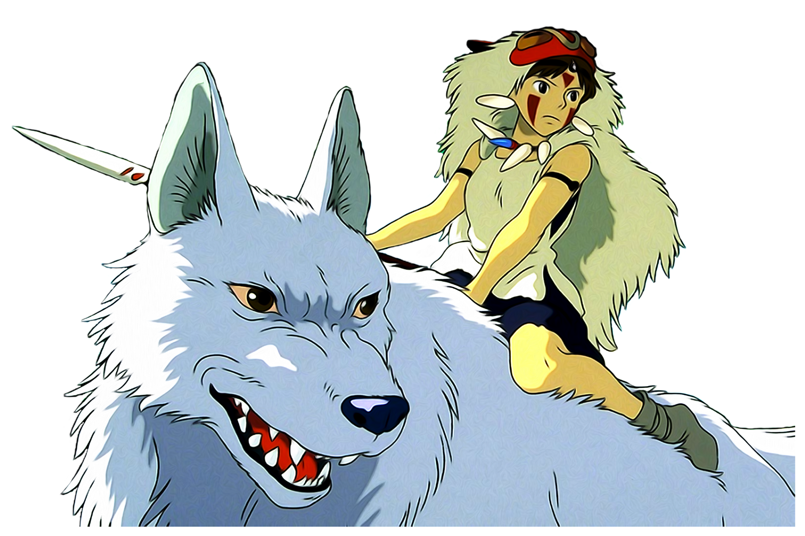 Princess Mononoke San & Moro Anime Vinyl Sticker Car,Bottle