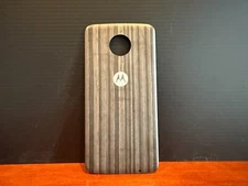 Motorola Moto Mod Style Silver Oak Wood Magnetic Shell