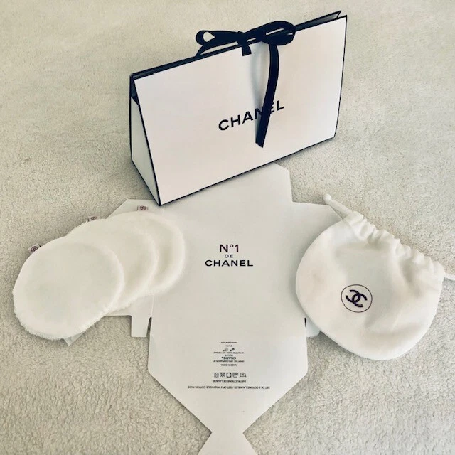 Authentic Chanel Set 3 No 1 Washable Cotton Makeup Remover Pads w