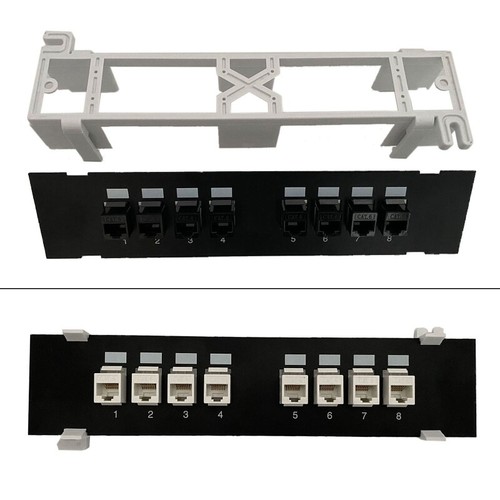 8 Ports Rj45 Cat6 Keystone Coupler Wall Mount Networking Bracket Network Coupler - Afbeelding 4 van 10